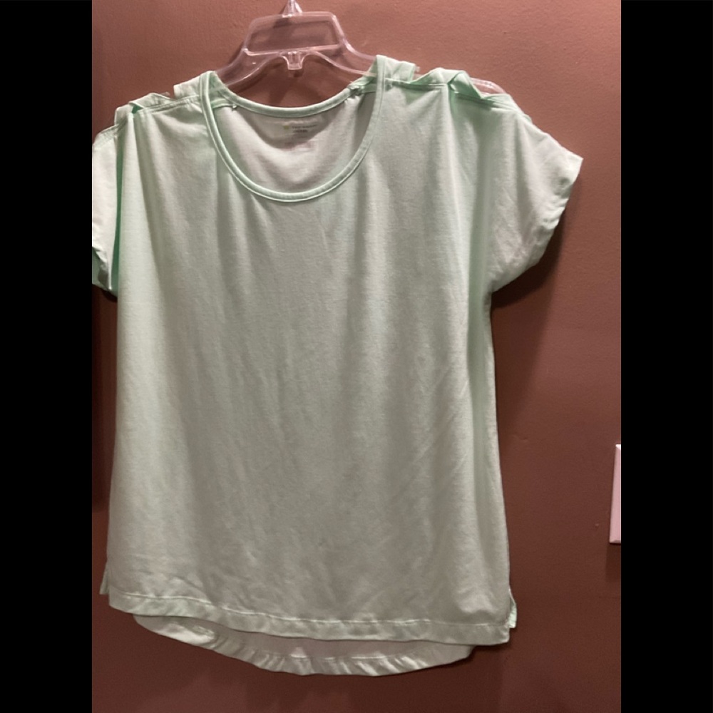 TEC GEAR MINT GREEN L HIGH LOW HEM cut out straps at shoulders